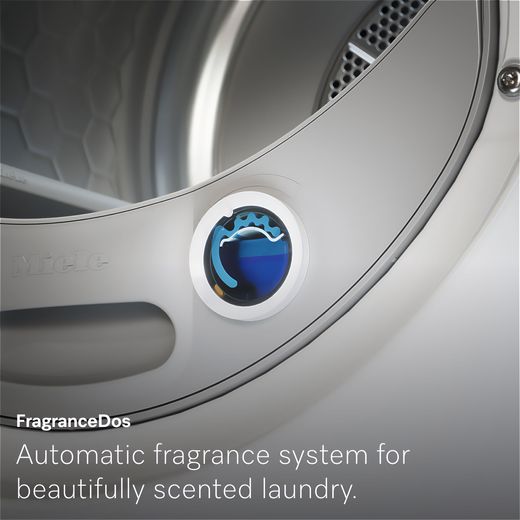 Miele T1 EcoSpeed TSD643 WP Wifi Connected 9Kg Heat Pump Tumble Dryer - White - Annotation - Fragrance dry shot